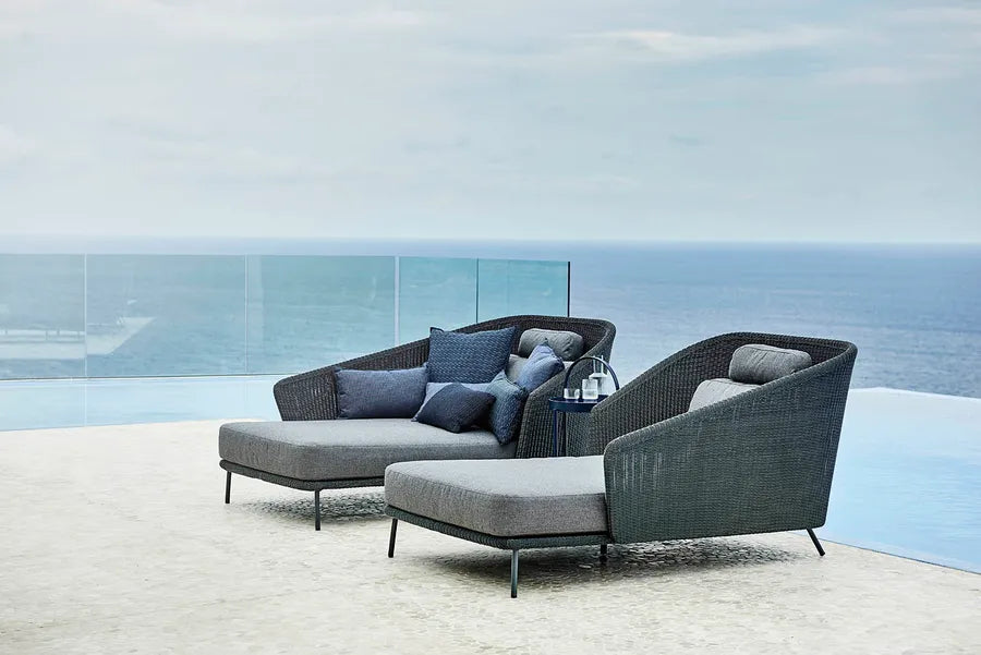 Mega Daybed, højre, inkl. hyndesæt fra Cane-line