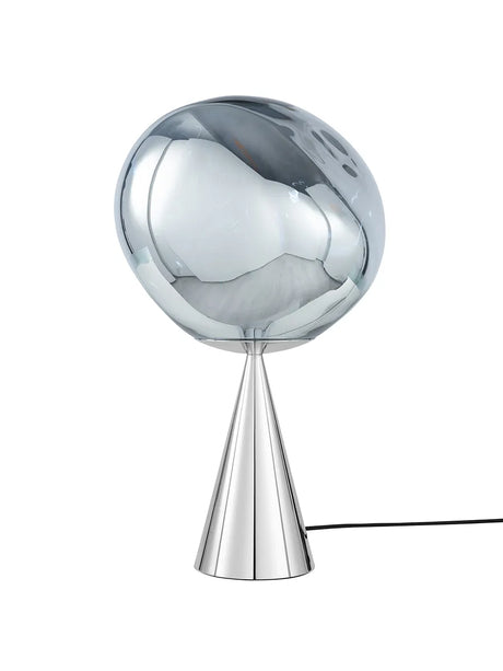 Melt Cone Fat Table Lamp fra Tom Dixon - Silver - Jacobsen Plus