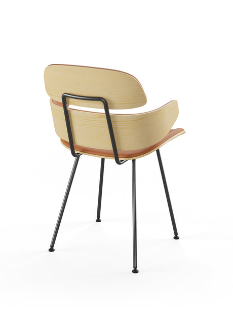 Midas armstol, cognac læder fra Naver Collection - Ask olie - Jacobsen Plus