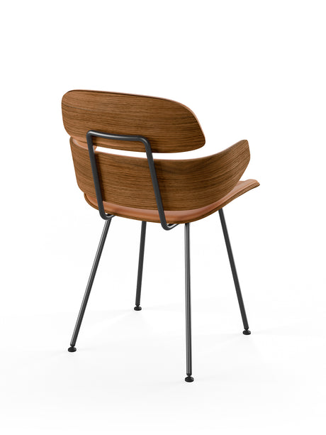 Midas armstol, cognac læder fra Naver Collection - Valnød olie - Jacobsen Plus