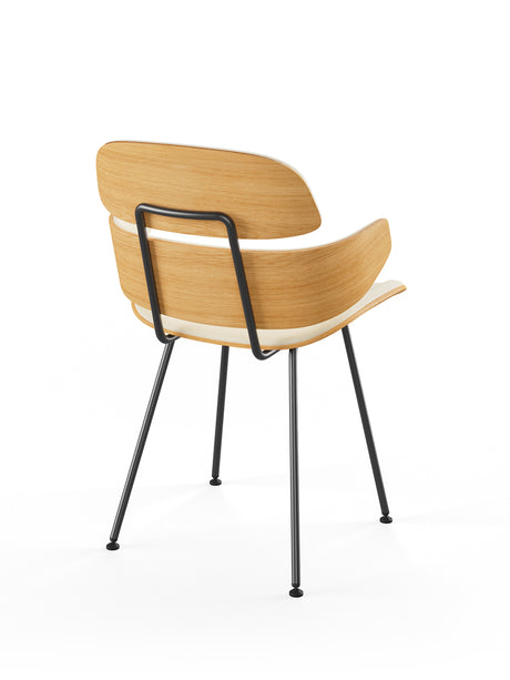 Midas armstol, creme læder fra Naver Collection - Eg olie - Jacobsen Plus
