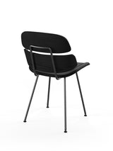 Midas stol, sort læder fra Naver Collection - Ask sortbejdset - Jacobsen Plus