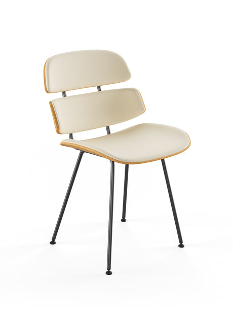 Midas stol, creme læder fra Naver Collection - Ask olie - Jacobsen Plus