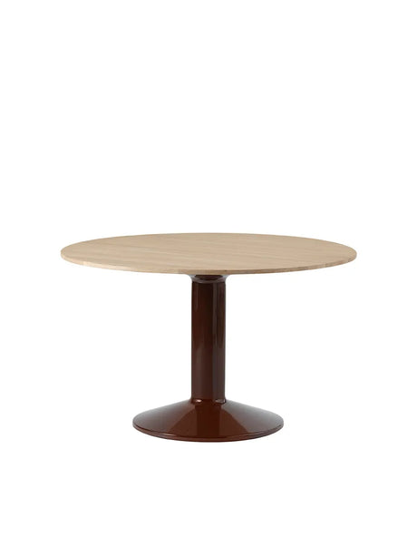 Midst Table Ø 120 cm, oiled oak fra Muuto - Oiled Oak - Dark red - Jacobsen Plus
