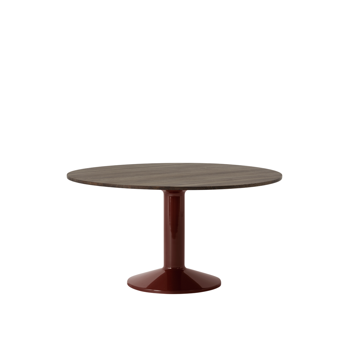 Midst Table Ø 140 cm, fra Muuto - Dark Oiled Oak - Dark red - Jacobsen Plus