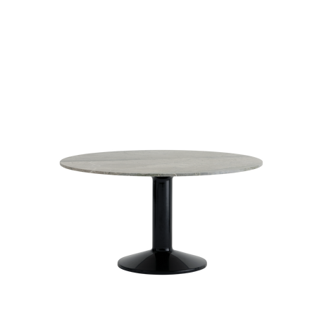Midst Table Ø 140 cm, fra Muuto - Grey Marble - Black - Jacobsen Plus