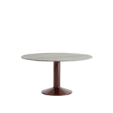 Midst Table Ø 140 cm, fra Muuto - Grey Marble - Dark red - Jacobsen Plus