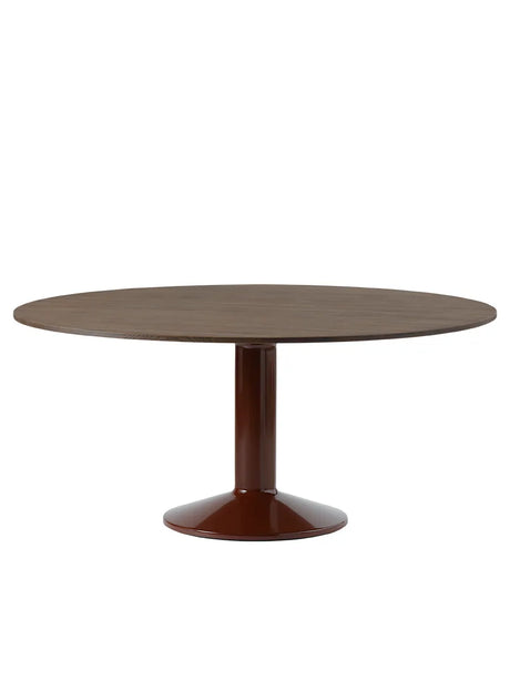 Midst Table Ø 160 cm, dark oiled oak fra Muuto - Dark Oiled Oak - Dark red - Jacobsen Plus
