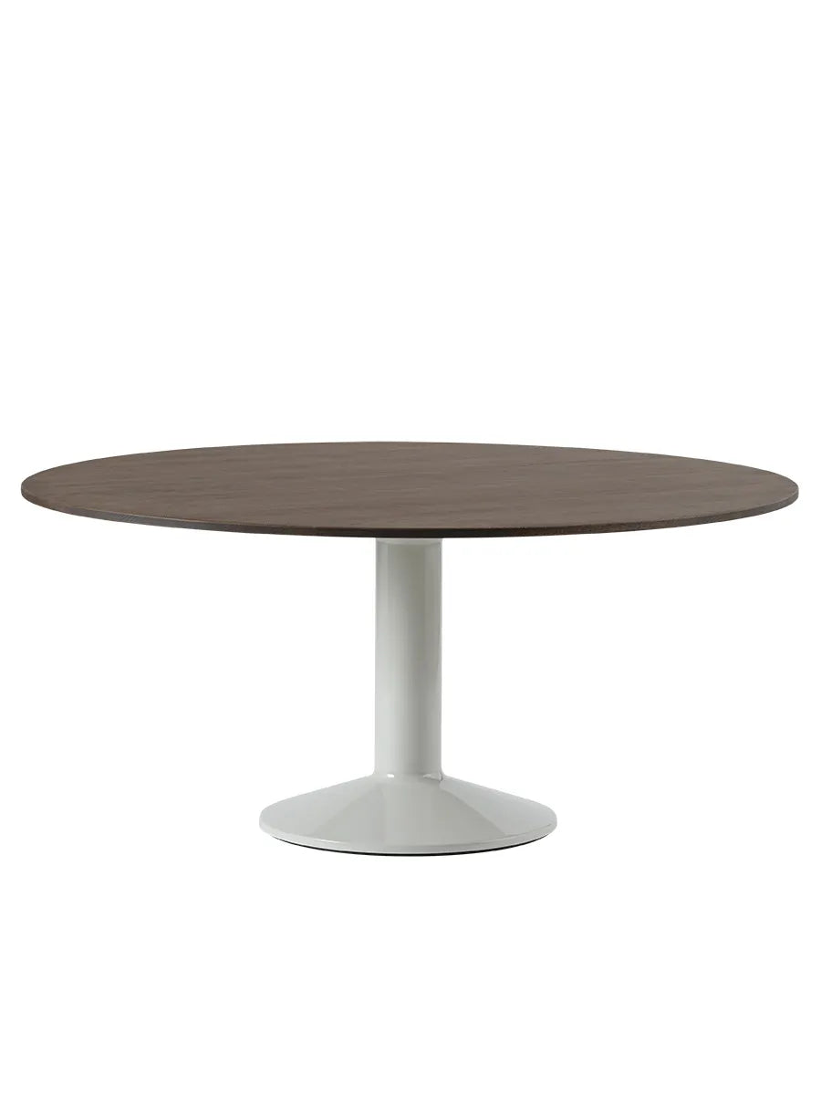Midst Table Ø 160 cm, dark oiled oak fra Muuto - Dark Oiled Oak - Grey - Jacobsen Plus