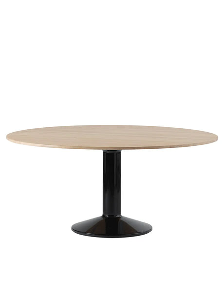 Midst Table Ø 160 cm, oiled oak fra Muuto - Oiled Oak - Black - Jacobsen Plus