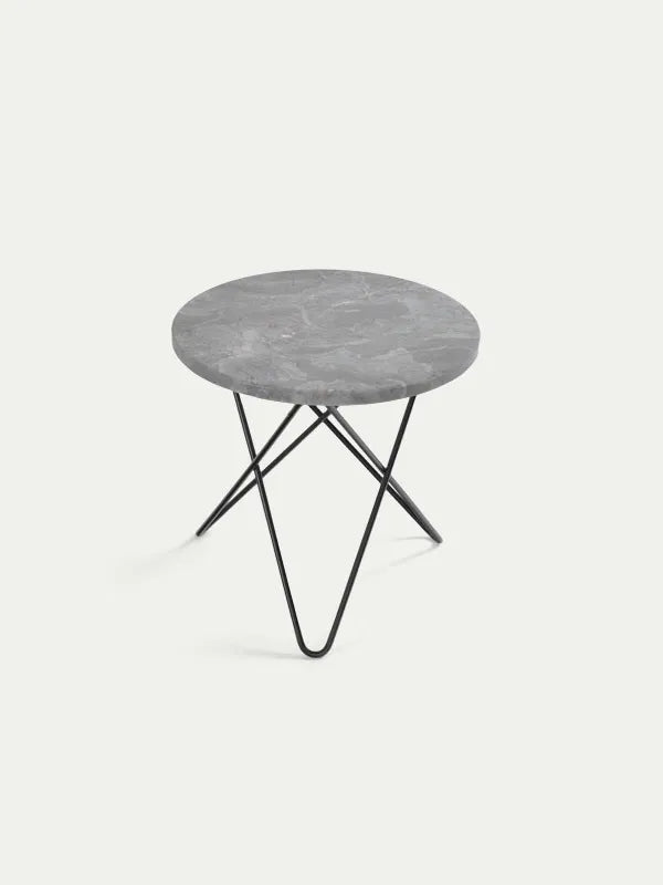 Mini O Table fra OX Denmarq - Sort / Grå marmor - Jacobsen Plus