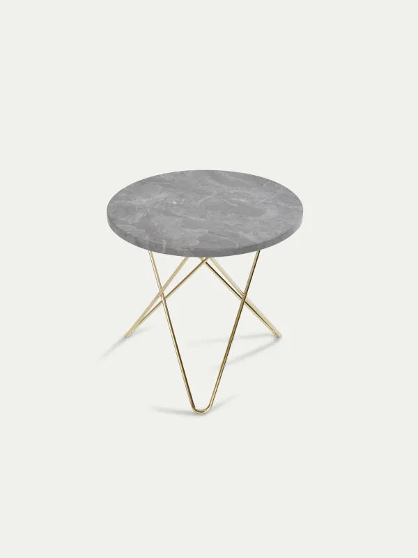 Mini O Table fra OX Denmarq - Messing / Grå marmor - Jacobsen Plus