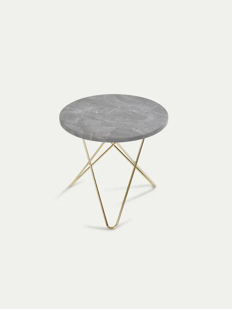 Mini O Table fra OX Denmarq - Messing / Grå marmor - Jacobsen Plus