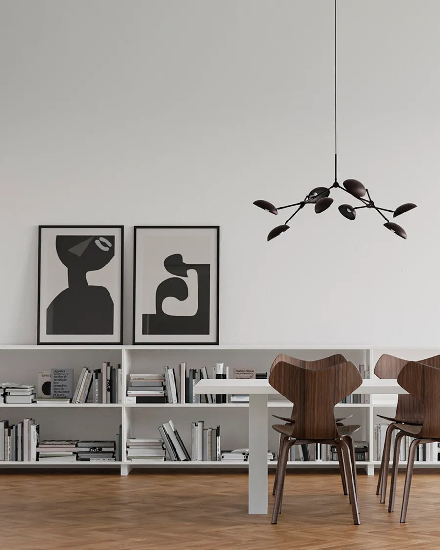 Drop Chandelier, mini burned black fra 101 Copenhagen