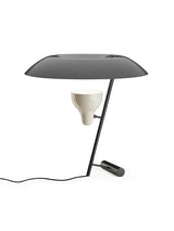 Model 548 Bordlampe fra Astep - Sortlakeret med grå skærm - Jacobsen Plus