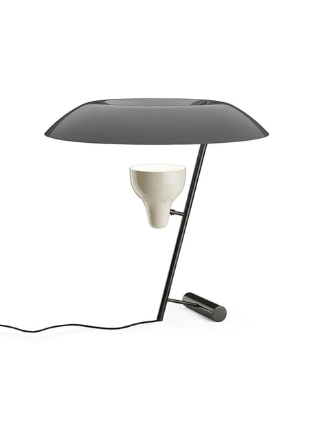 Model 548 Bordlampe fra Astep - Sortlakeret med grå skærm - Jacobsen Plus