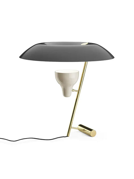 Model 548 Bordlampe fra Astep - Poleret messing med grå skærm - Jacobsen Plus