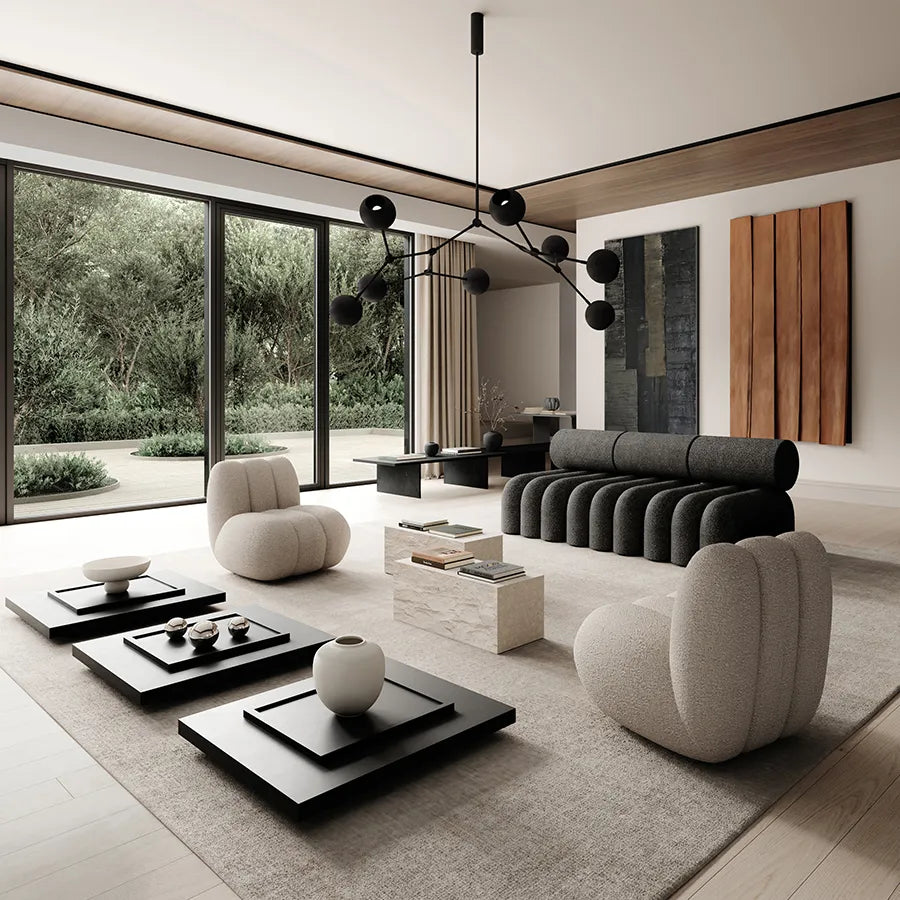 Drop Chandelier Globe, Burned Black fra 101 Copenhagen