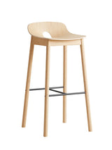 Mono Bar Stool fra Woud - Høj (sædehøjde 75 cm) / Eg - Jacobsen Plus