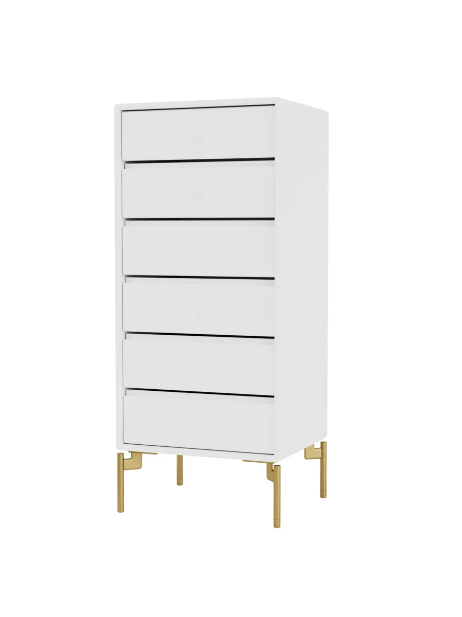 1362 Skuffemodul inkl. ben fra Montana - New white / Messing - Jacobsen Plus