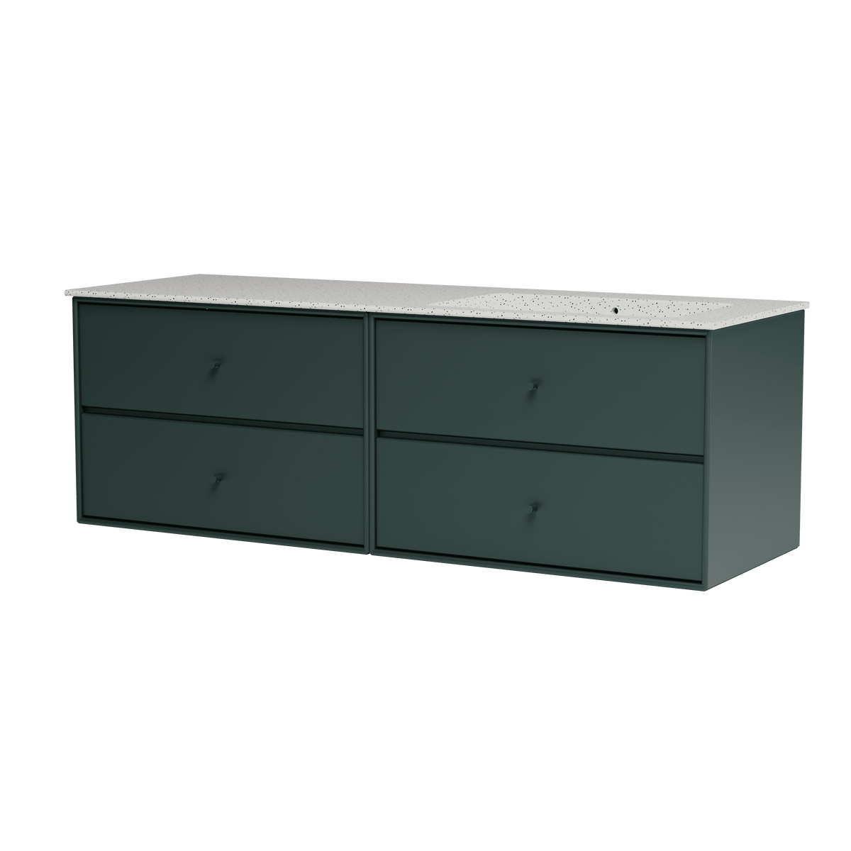Montana Basin SU2402 – badmodul med vask, 141 cm - Black Jade - Jacobsen Plus