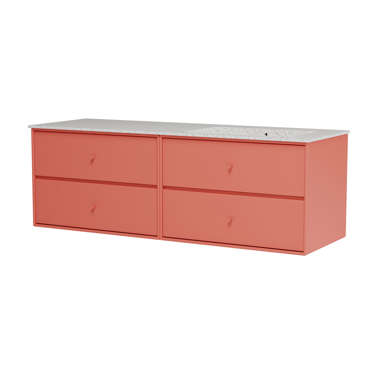 Montana Basin SU2402 – badmodul med vask, 141 cm - Rhubarb - Jacobsen Plus
