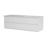 Montana Basin SU2402 – badmodul med vask, 141 cm - Snow - Jacobsen Plus