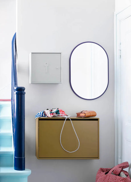 Colour Frame spejl ovalt - Look (SP812R), H 69,6 x B 46,8 cm fra Montana - Anthracite - Jacobsen Plus