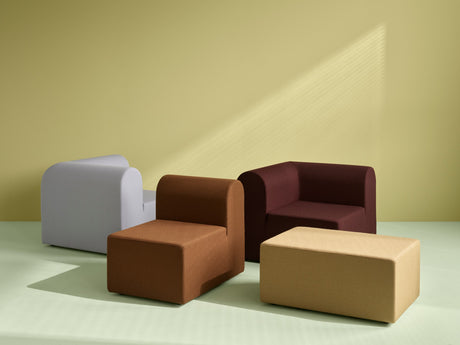 Paradigm 3-personers sofa med pouf venstre fra Montana - Hallingdal 166 - Jacobsen Plus