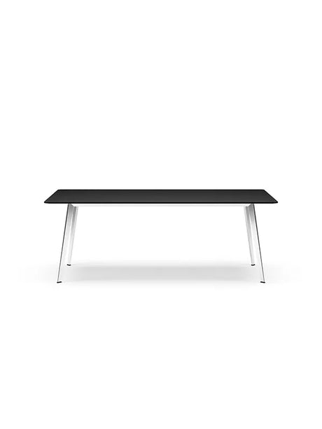 JW2090 bord fra Montana - Black oak (finér eg) / Aluminium (poleret) - Jacobsen Plus
