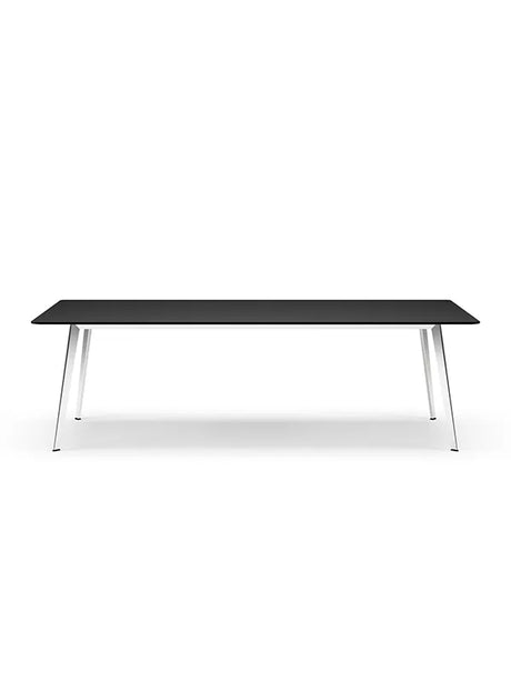 JW2410 bord fra Montana - Black oak (finér eg) / Aluminium (poleret) - Jacobsen Plus