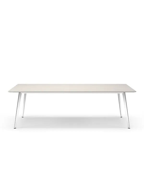 JW2510 bord fra Montana - White oak (finér eg) / Aluminium (poleret) - Jacobsen Plus