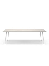 JW2510 bord fra Montana - White oak (finér eg) / Aluminium (poleret) - Jacobsen Plus