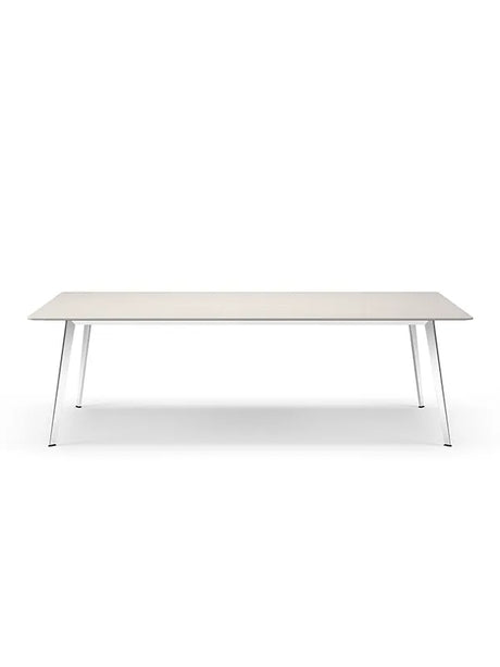 JW2510 bord fra Montana - White oak (finér eg) / Aluminium (poleret) - Jacobsen Plus