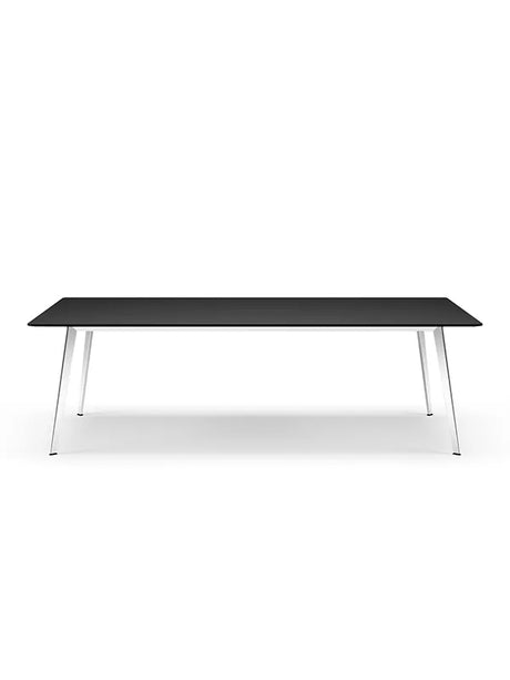 JW2510 bord fra Montana - Black oak (finér eg) / Aluminium (poleret) - Jacobsen Plus