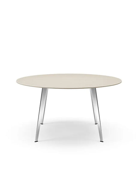 JW140 bord fra Montana - White oak (finér eg) / Aluminium (poleret) - Jacobsen Plus