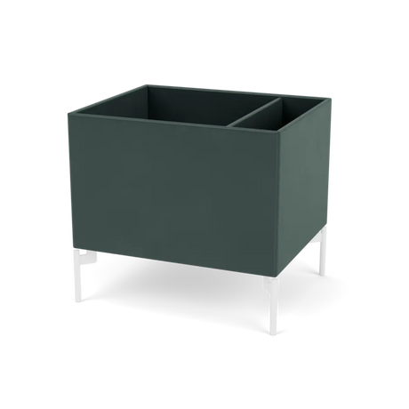 Plantekasse B46,8 cm D38, inkl. ben fra Montana - Black Jade / Snow - Jacobsen Plus