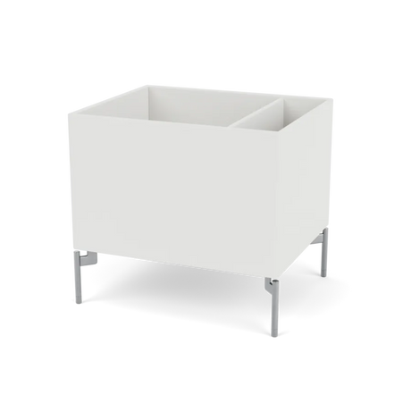 Plantekasse B46,8 cm D38, inkl. ben fra Montana - Hvid (white 01) / Krom - Jacobsen Plus