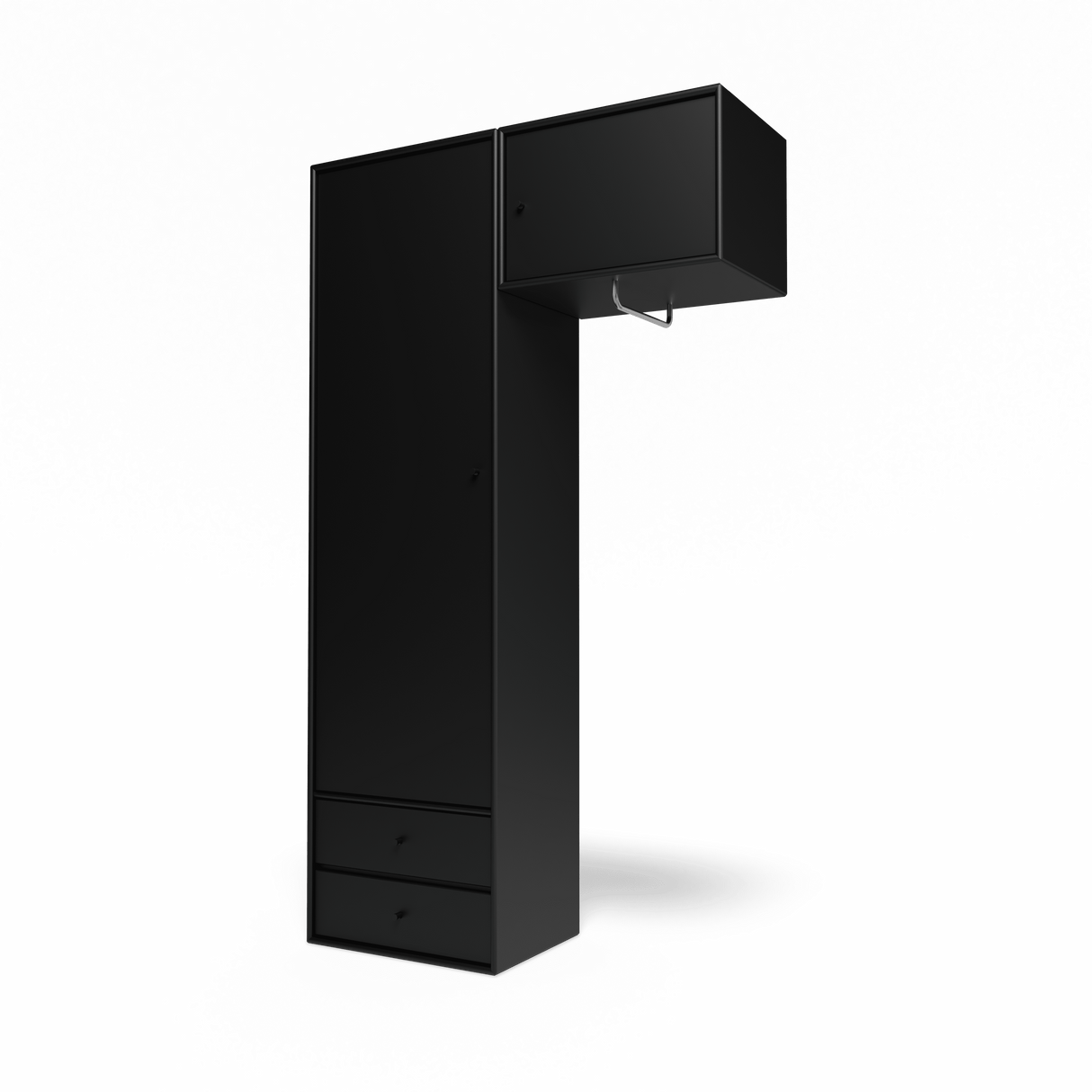 Attire II garderobe, inkl. ophæng fra Montana - Black - Jacobsen Plus