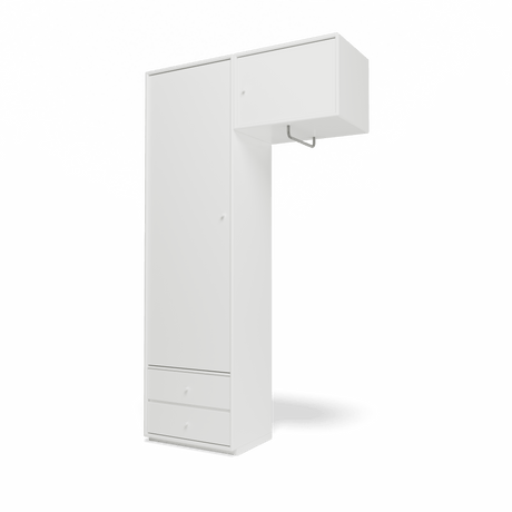 Attire II garderobe, inkl. sokkel 3 cm fra Montana - White - Jacobsen Plus