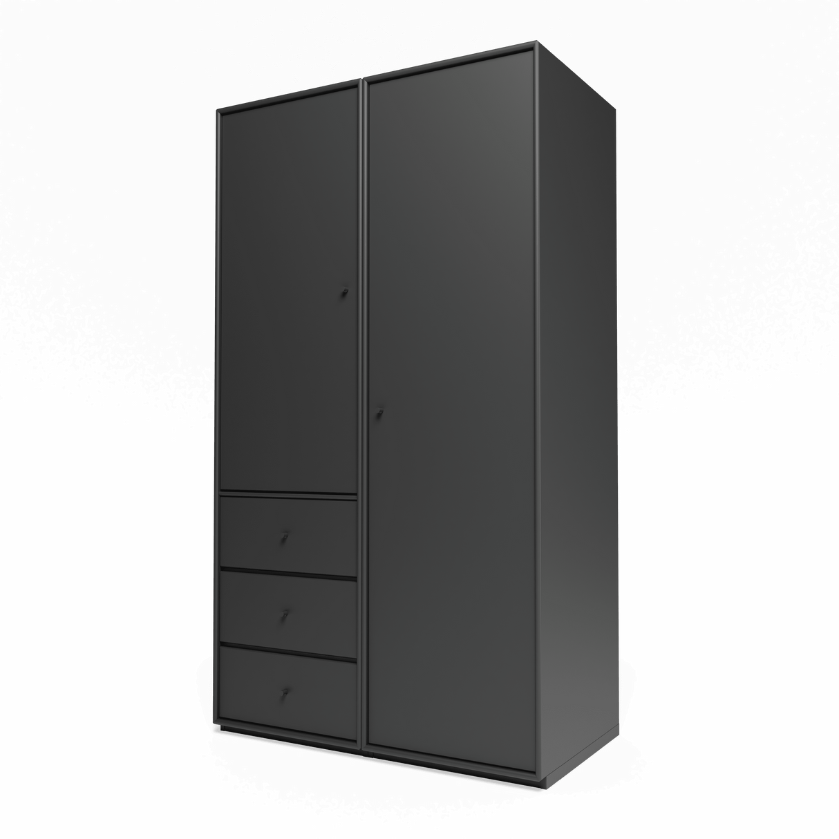 Attire III garderobe, inkl. sokkel 3 cm fra Montana - Anthracite - Jacobsen Plus