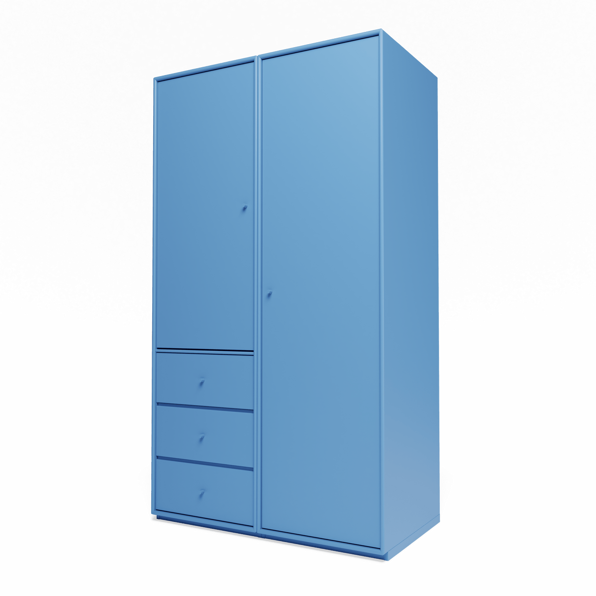 Attire III garderobe, inkl. sokkel 3 cm fra Montana - Azure - Jacobsen Plus