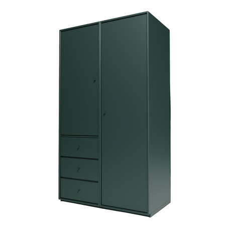 Attire III garderobe, inkl. sokkel 3 cm fra Montana - Black Jade - Jacobsen Plus