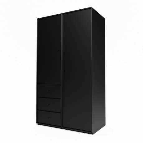 Attire III garderobe, inkl. sokkel 3 cm fra Montana - Black - Jacobsen Plus