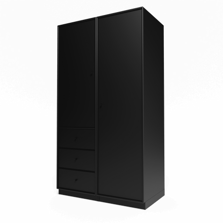 Attire III garderobe, inkl. sokkel 7 cm fra Montana - Black - Jacobsen Plus
