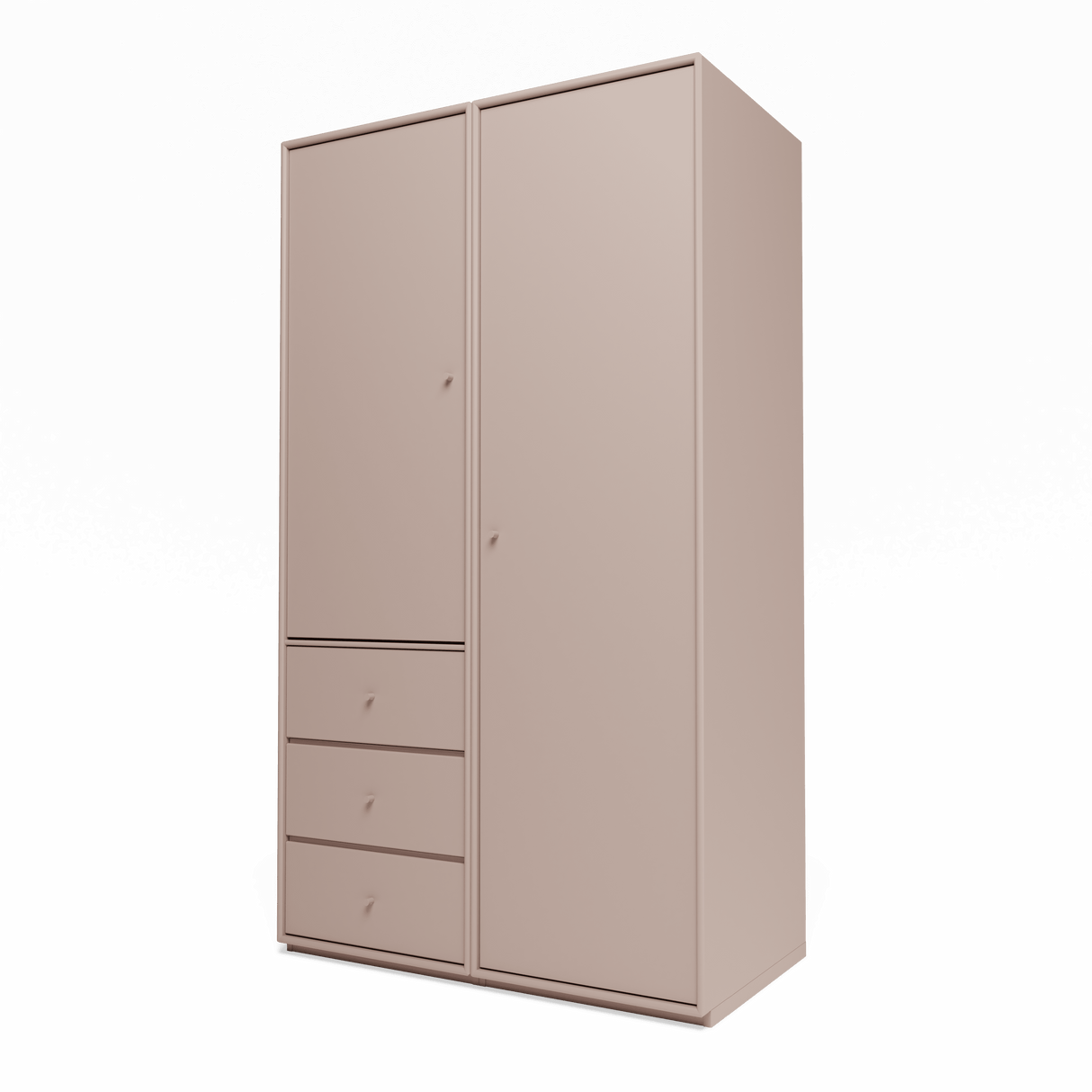 Attire III garderobe, inkl. sokkel 3 cm fra Montana - Mushroom - Jacobsen Plus