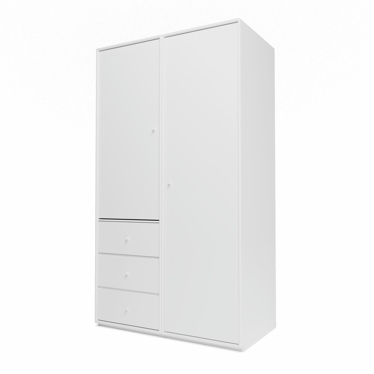 Attire III garderobe, inkl. sokkel 3 cm fra Montana - New white - Jacobsen Plus