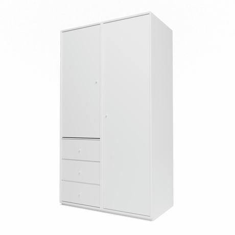 Attire III garderobe, inkl. sokkel 3 cm fra Montana - New white - Jacobsen Plus