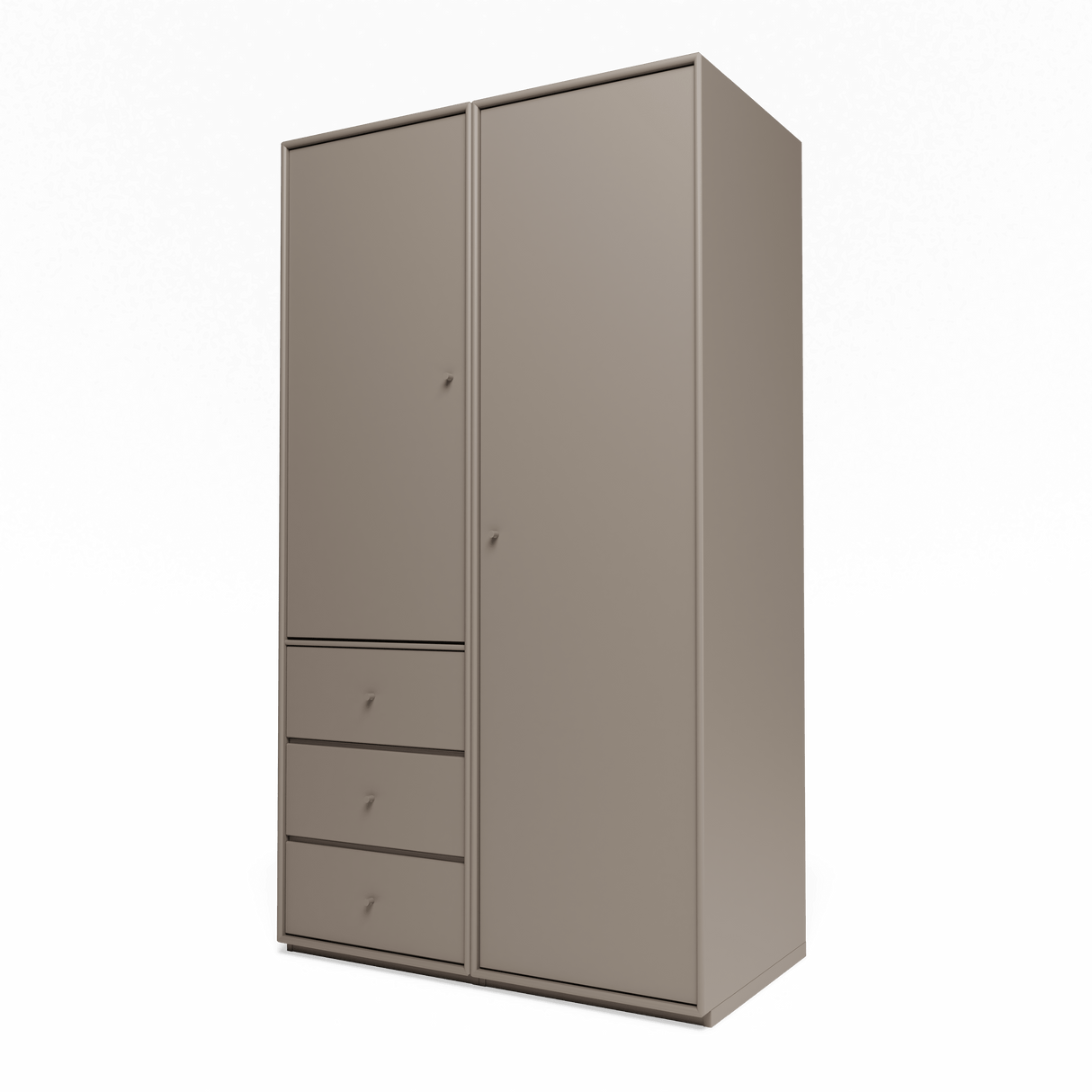 Attire III garderobe, inkl. sokkel 3 cm fra Montana - Truffle - Jacobsen Plus