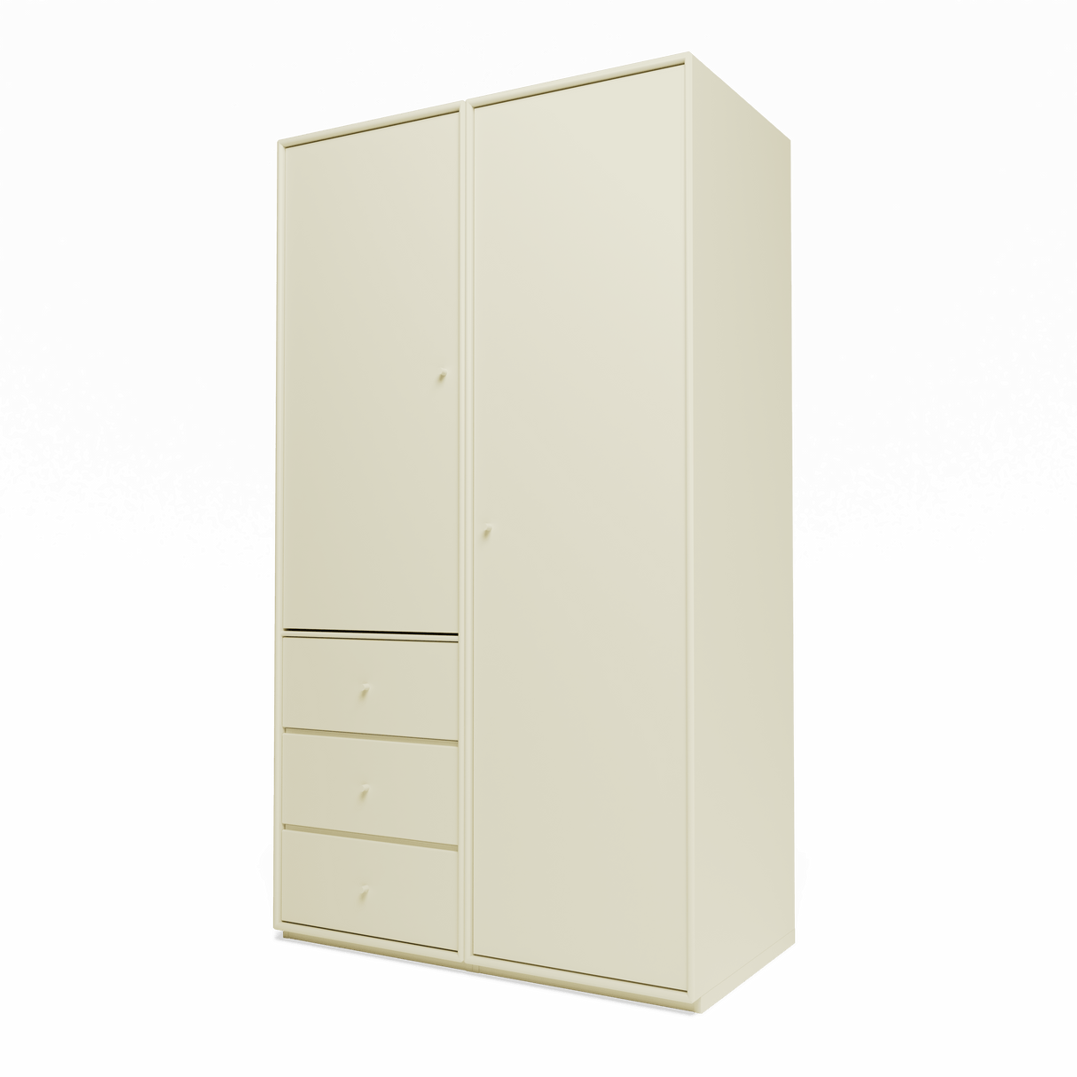 Attire III garderobe, inkl. sokkel 3 cm fra Montana - Vanilla - Jacobsen Plus